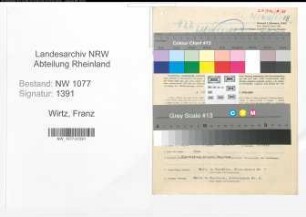 Entnazifizierung Franz Wirtz , geb. 05.01.1872 ()