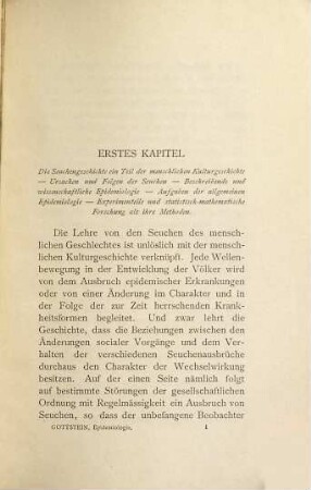 Allgemeine Epidemiologie v. Adolf Gottstein
