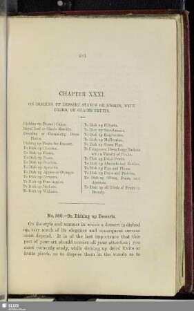 Chapter XXXI. On dishing up dessert stands or dishes, with dried, or glacés fruits
