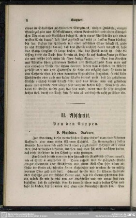 II. Abschnitt. Von den Suppen