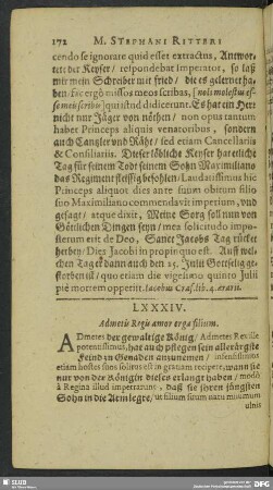 LXXXIV. Admetis Regis amor erga filium