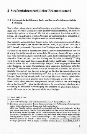 7-12, 2. Strafverfahrensrechtlicher Erkenntnisstand