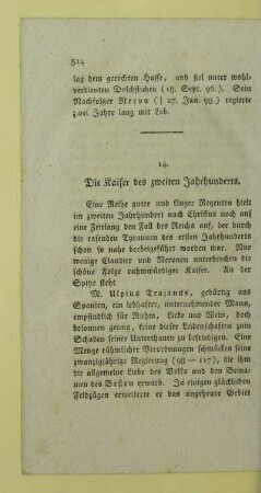 14. Die Kaiser des zweiten Jahrhunderts