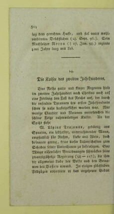 14. Die Kaiser des zweiten Jahrhunderts