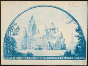 Sankt Antonius Basilika, Rheine: Perspektivische Ansicht von Südosten (von Hansen)