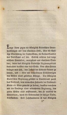 Das Königlich Baierische Concordat mit dem römischen Stuhle : erläutert nach den Grundsätzen des Kirchenrechts und den Bedürfnissen der Landes-Kirche