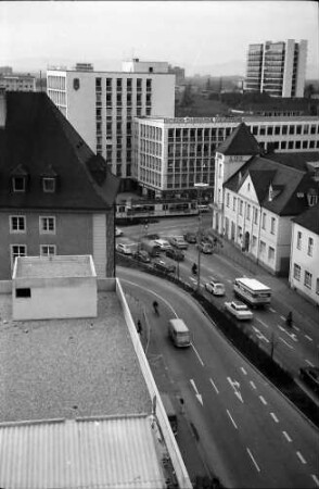 Freiburg: Erasmusstraße vom Hotel Stadt Freiburg