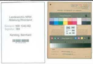 Entnazifizierung Bernhard Kersting , geb. 15.02.1887 (Landwirt)