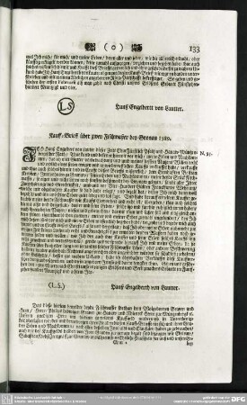 N.95. Kauff-Brieff über zwey Fischwaßer bei Gronau 1589