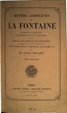Oeuvres complètes de La Fontaine. II,2