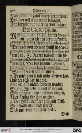 (Der CXXI. Psalm - Der CXXX. Psalm)