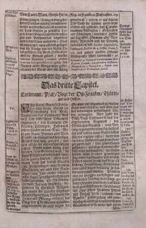 Das dritte Capitel. Carlmann, Pfalz-Vogt der Ost-Franken, Thüringer und Hessen.