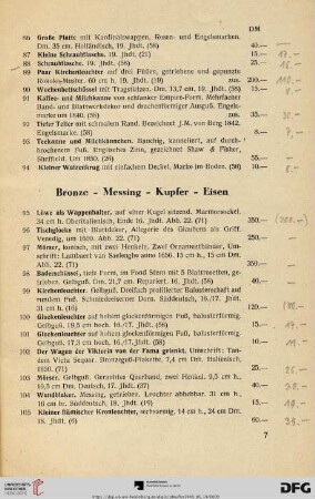 Bronze-Messing-Kupfer-Eisen (Nr. 95-134)
