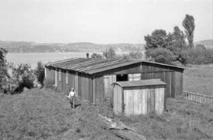 Wallhausen: am Bodensee; Baracke/Werkstatt und See