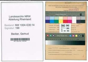 Entnazifizierung Gertrud Becker , geb. 26.01.1911 ()
