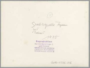 Modell Grabkapelle Thyssen mit Porträt August Thyssen, 1922/26, Gips oder Ton