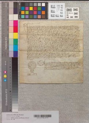 Notariatsinstrument betreffend einige Einnahmen der Pröpstin von St. Johann und Dionys.