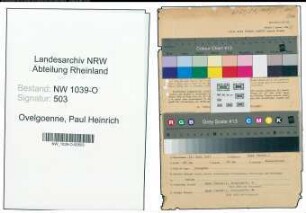 Entnazifizierung Paul Heinrich Ovelgoenne , geb. 21.06.1911 (Postbeamter)