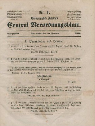 10. Februar-13. März = Nr. 1-3