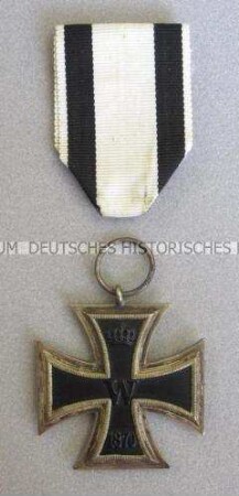 Eisernes Kreuz 2. Klasse, 1870, am Band für Nichtkämpfer, mit Verleihungs-Etui