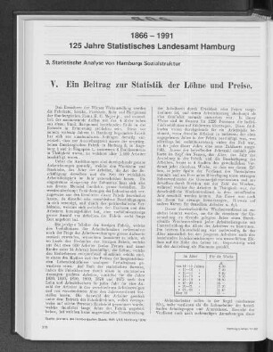 1866-1991, 125 Jahre Statistisches Landesamt Hamburg
