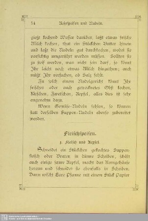 Fleischspeisen