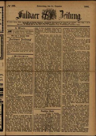 Ausgabe vom Donnerstag, den 24. Dezember 1885.