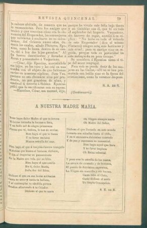 A nuestra madre María.