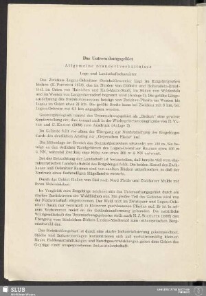 Das Untersuchungsgebiet