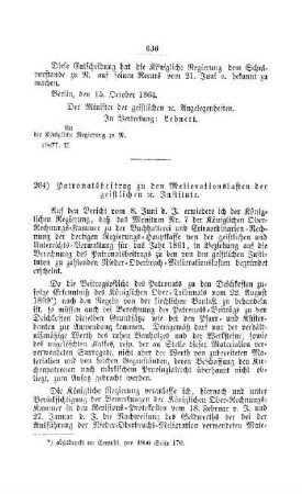 Patronatsbeitrag zu den Meliorationslasten der geistlichen etc. Institute : [IV. Elementarschulwesen]