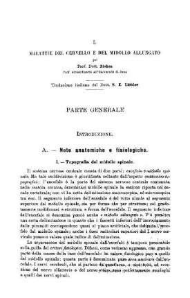 I. Malattie del Cervello E Del Midollo Allungato