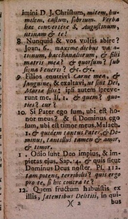 Sententiae, Ex Sacris Litteris Saepius Expendendae