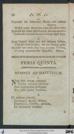 Feria Quinta.