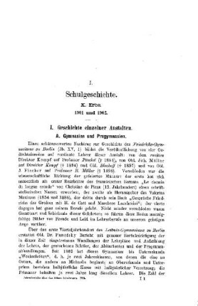 Schulgeschichte