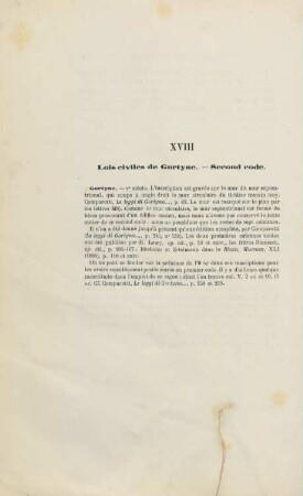 XVIII. Lois civiles de Gortyne. - Second code