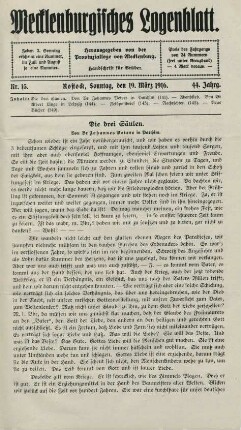 Nr. 15. Rostock, Sonntag, den 19. März 1916.