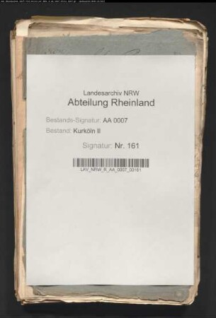 Verhandlungen über die kaiserliche Belehnung des Erzbischofs Clemens August mit dem Erzstift Köln und den sonstigen in seinem Besitz befindlichen Hochstiftern