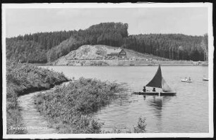 Kriebstein. Talsperre - Stausee mit Booten