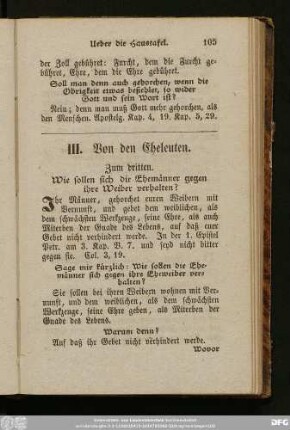 III. Von den Eheleuten.