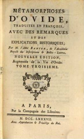 Métamorphoses D'Ovide, 3