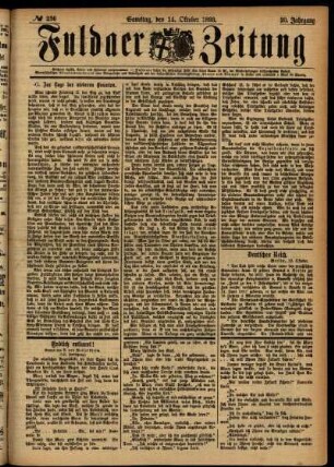 Ausgabe vom Samstag, den 14. Oktober 1893.