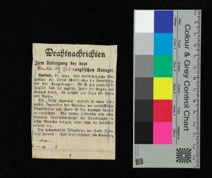 "Zum Untergang der drei englischen Kreuzer"