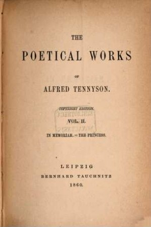 The poetical works of Alfred Tennyson. 2,2