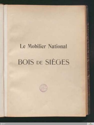 Bois de sièges : collection