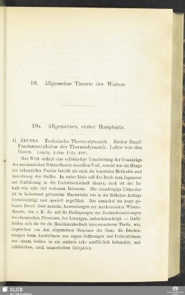 19. Allgemeine Theorie der Wärme