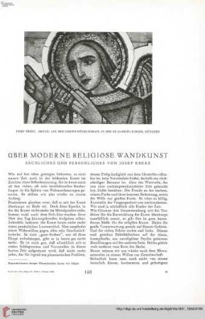 47: Über moderne religiöse Wandkunst : sachliches und persönliches von Josef Eberz