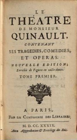 Le Theatre de M. Quinault. 1