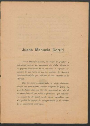 Juana Manuela Gorriti