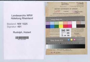 Entnazifizierung Hubert Rudolph , geb. 14.04.1912 (Autoelektriker)