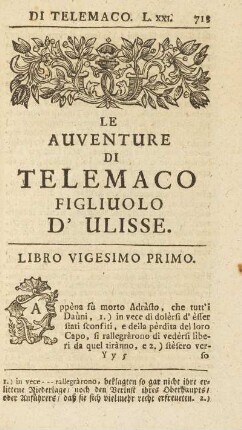 Libro Vigesimo Primo.